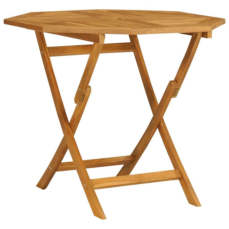 vidaXL Teak Wood Garden Dining Set in Warm Brown