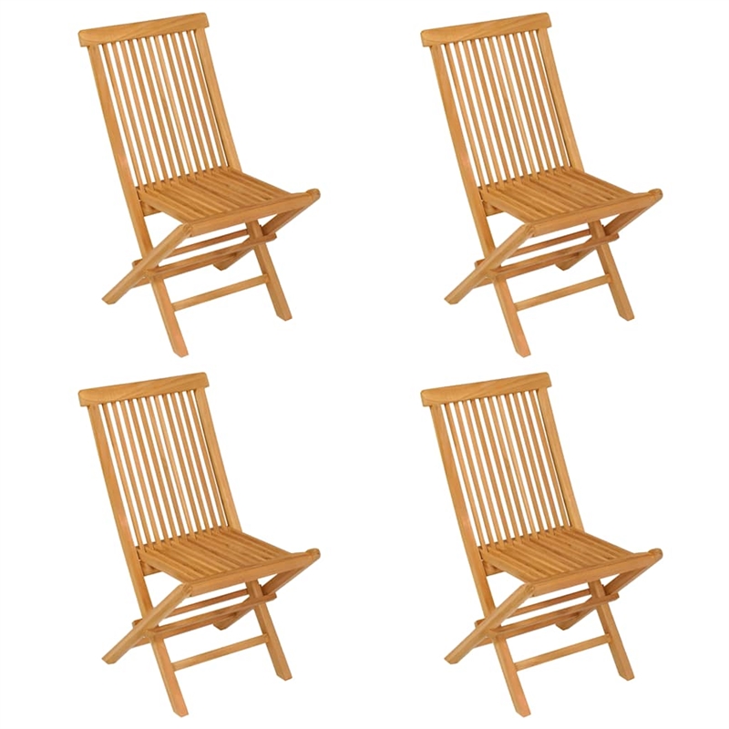 vidaXL Teak Wood Garden Dining Set in Warm Brown