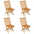 vidaXL Teak Wood Garden Dining Set in Warm Brown