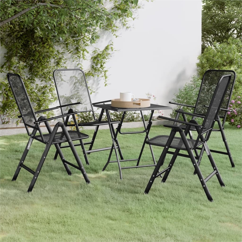 vidaXL Garden Dining Set in in Anthracite/Gray