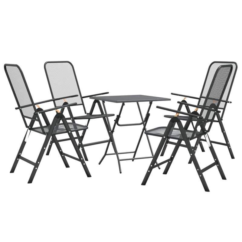 vidaXL Garden Dining Set in in Anthracite/Gray
