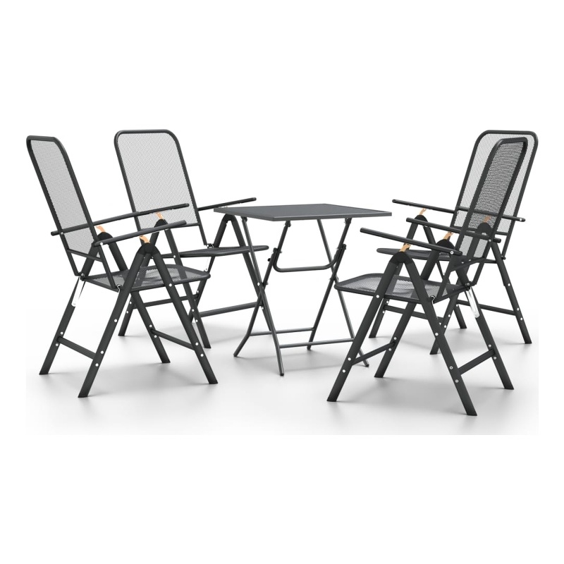 vidaXL Garden Dining Set in in Anthracite/Gray