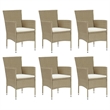 vidaXL Dining Set in Beige