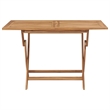 vidaXL Solid Teak Wood Medium Foldable Garden Dining Set in Warm Brown
