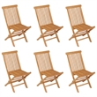 vidaXL Solid Teak Wood Medium Foldable Garden Dining Set in Warm Brown