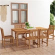 vidaXL Solid Teak Wood Large Garden Dining Set in Natural Teak