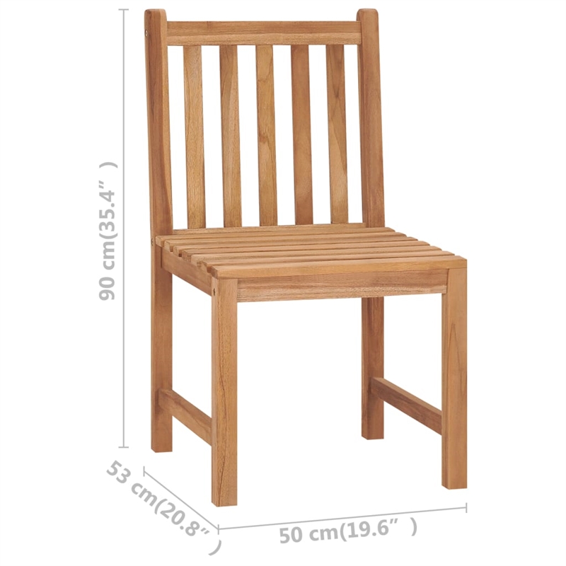 vidaXL Solid Teak Wood Large Garden Dining Set in Natural Teak
