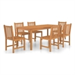vidaXL Solid Teak Wood Large Garden Dining Set in Natural Teak