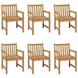 vidaXL Solid Teak Wood Large Garden Dining Set in Natural