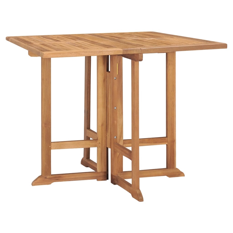 vidaXL Teak Wood Medium Outdoor Dining Set in Natural