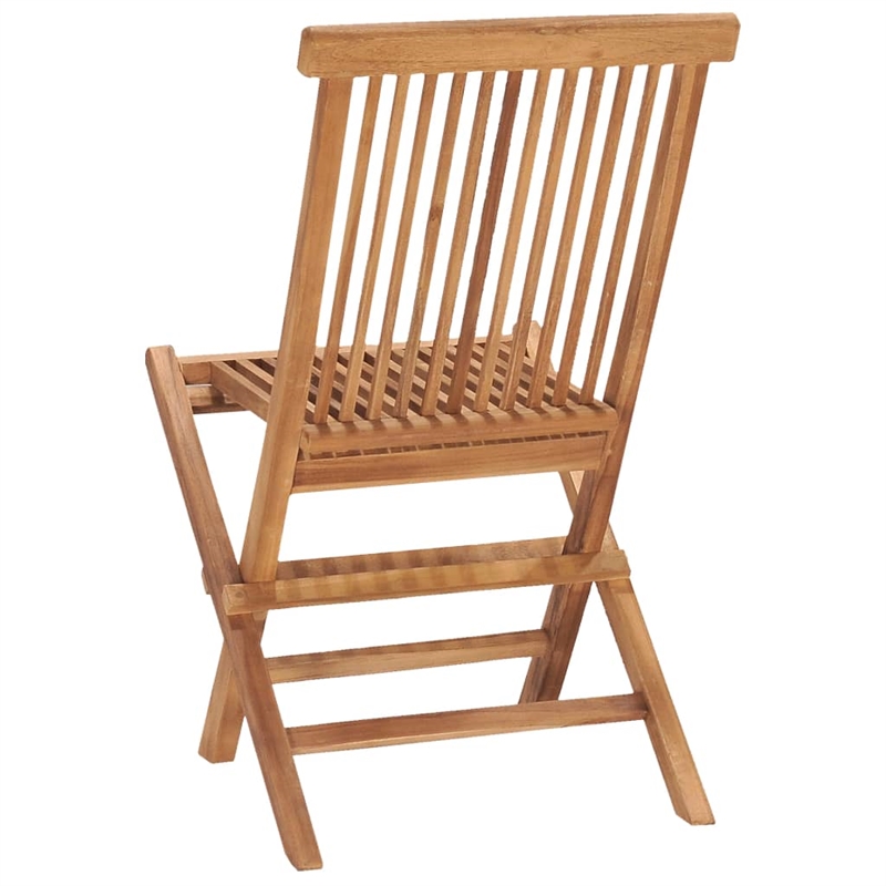 vidaXL Teak Wood Medium Outdoor Dining Set in Natural