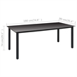 vidaXL Glass Medium Foldable Garden Dining Set in Black