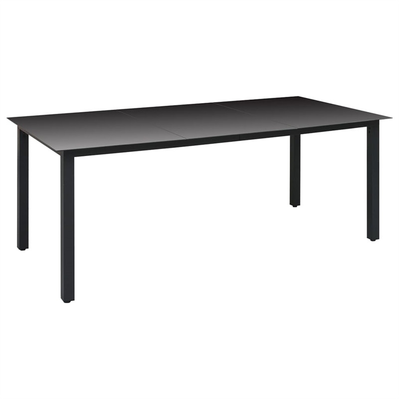 vidaXL Glass Medium Foldable Garden Dining Set in Black