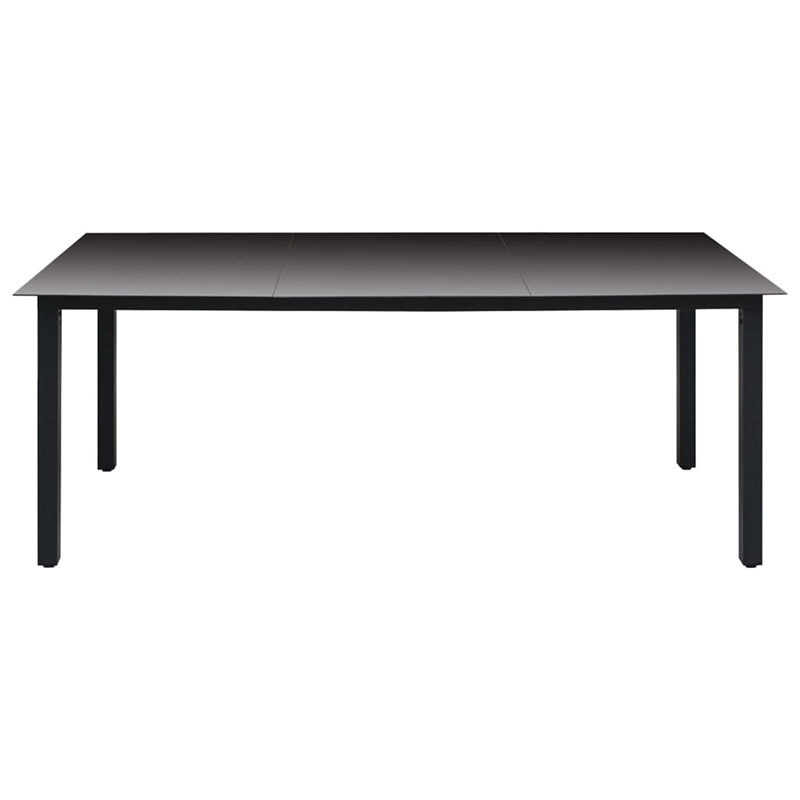 vidaXL Glass Medium Foldable Garden Dining Set in Black