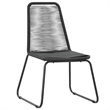 vidaXL PVC Rattan/Powder-Coated Steel/Aluminum Dining Set in Black