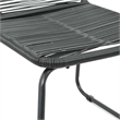 vidaXL PVC Rattan/Powder-Coated Steel/Aluminum Dining Set in Black