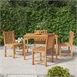 vidaXL Solid Teak Wood Medium Garden Dining Set Natural Wood