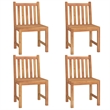 vidaXL Solid Teak Wood Medium Garden Dining Set Natural Wood