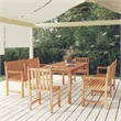 vidaXL Solid Teak Wood Large Durable Garden Dining Set in Brown
