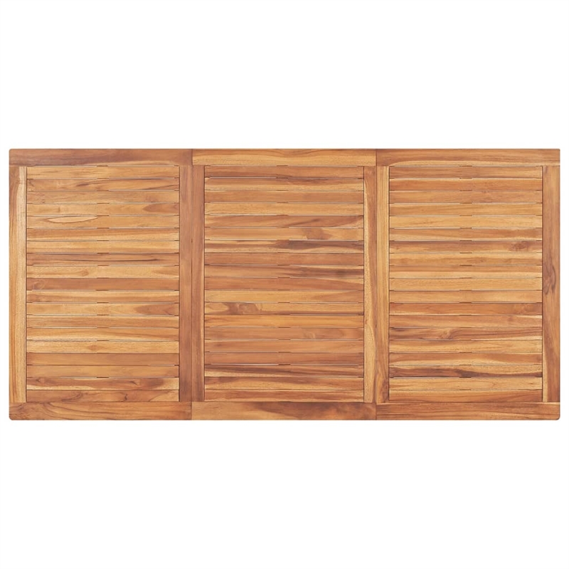 vidaXL Fine Sanded Teak Hardwood Garden Dining Set in Natural