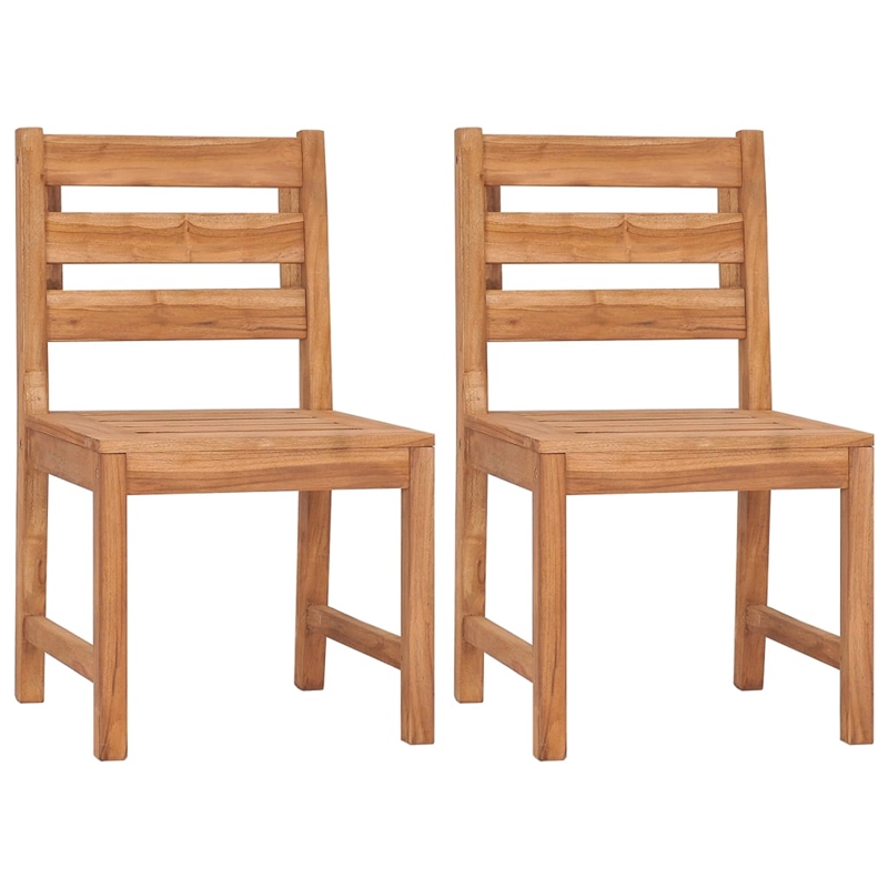 vidaXL Solid Teak Wood Moderate Garden Dining Set Natural Wood