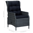 vidaXL Outdoor Dining Set in Dark Gray/Black