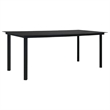 vidaXL Powder-Coated Steel/PVC Hollow Rattan Dining Set in Black