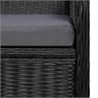 vidaXL Dining Set in Black and Natural Wood
