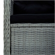 vidaXL 3 Piece Dining Set in Light Grey/Black