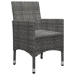 vidaXL Solid Acacia Wood Medium Garden Dining Set in Grey