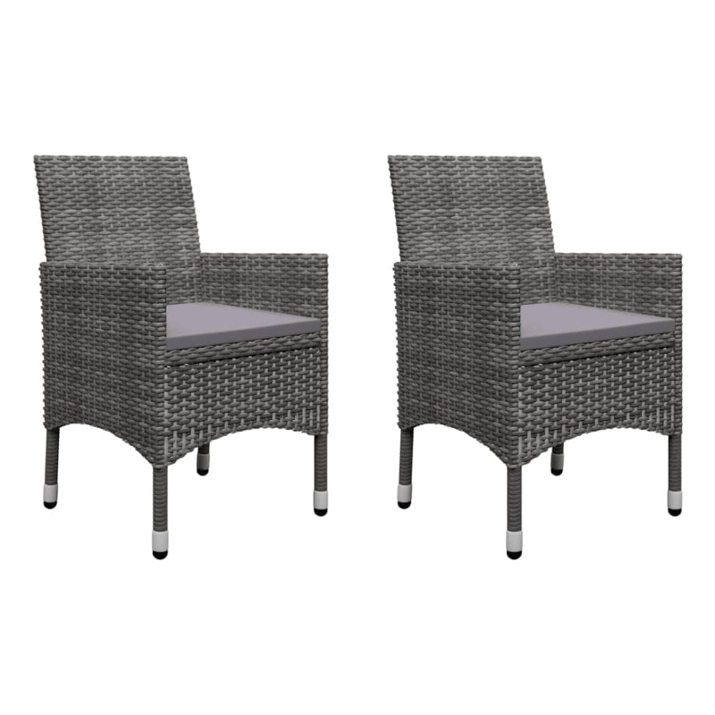 vidaXL Solid Acacia Wood Medium Garden Dining Set in Grey