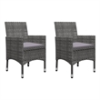 vidaXL Solid Acacia Wood Medium Garden Dining Set in Grey