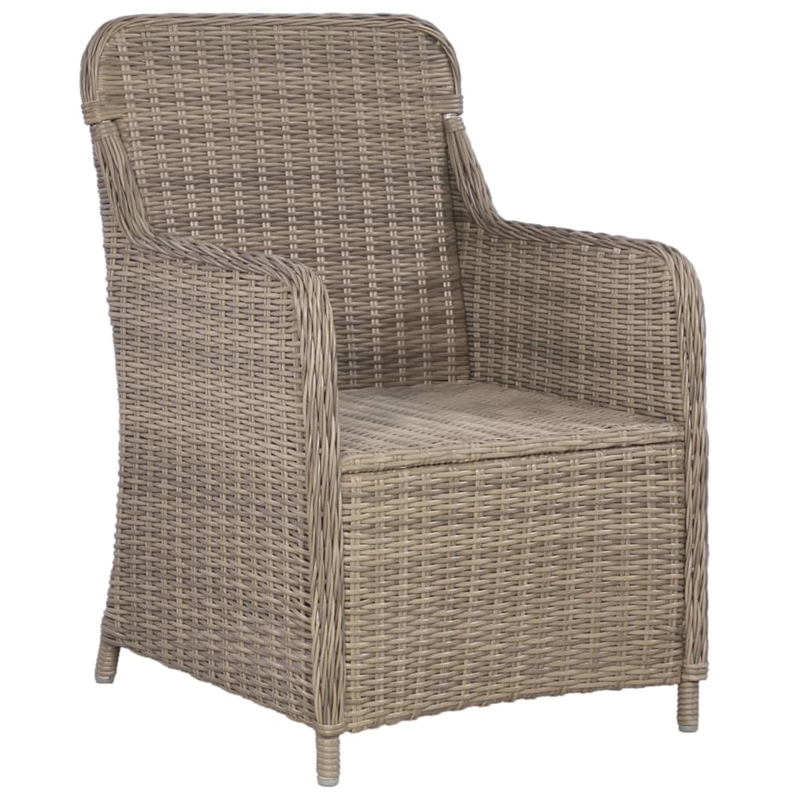 vidaXL Solid Acacia Wood Large Removable Covers Dining Set in Brown