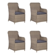 vidaXL Solid Acacia Wood Large Removable Covers Dining Set in Brown