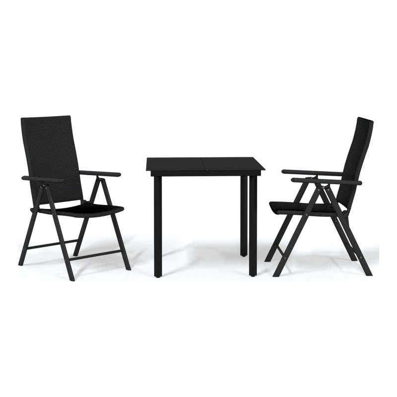 vidaXL Garden Dining Set in Black