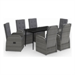 vidaXL Garden Dining Set in Grey and in Black