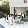 vidaXL Garden Dining Set in Black/Cream White