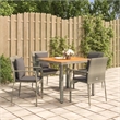 vidaXL PE Rattan Standard Modular Garden Dining Set in Grey