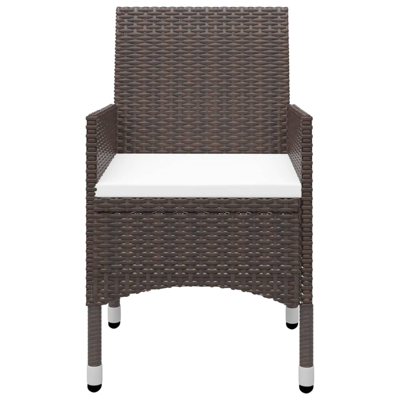 vidaXL Dining Set in Brown/Cream White