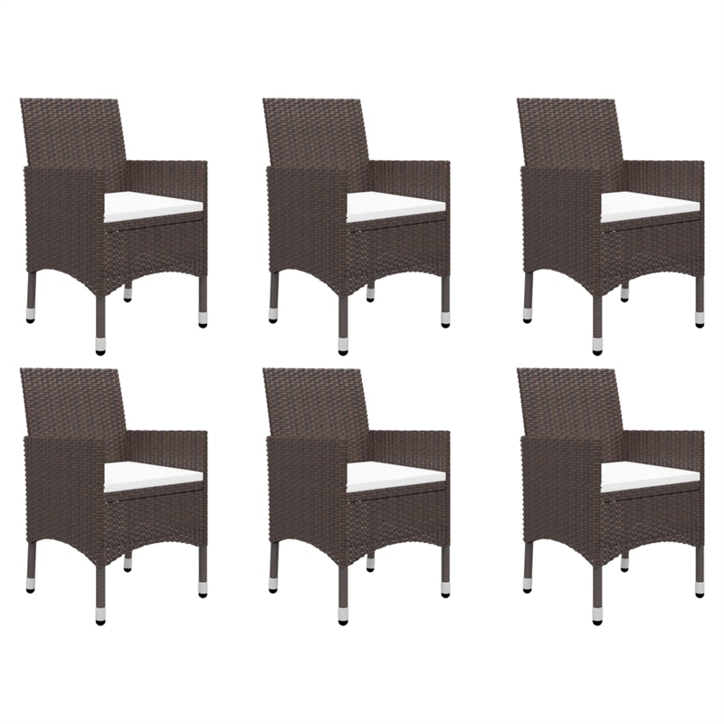 vidaXL Dining Set in Brown/Cream White