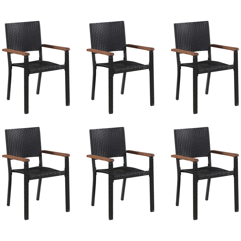 vidaXL Dining Set in Black and in Brown