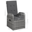 vidaXL Solid Acacia Wood Dining Set in Grey