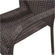 vidaXL Solid Acacia Wood/PE Rattan Dining Set in Brown