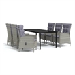 vidaXL Garden Dining Set in Grey and in Black