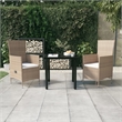 vidaXL Garden Dining Set in Beige