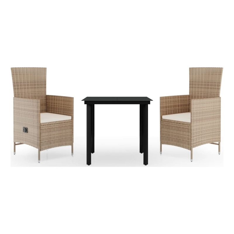 vidaXL Garden Dining Set in Beige