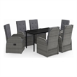 vidaXL Garden Dining Set in Grey and in Black