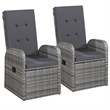 vidaXL Patio Dining Set in Grey and in Black