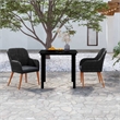vidaXL Garden Dining Set in Black/Dark Grey