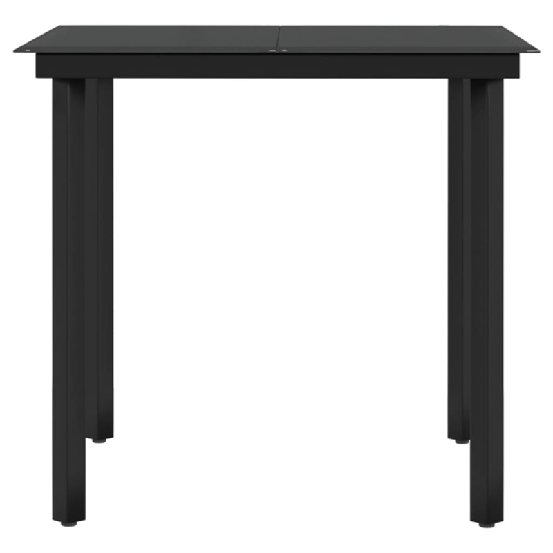 vidaXL Garden Dining Set in Black/Dark Grey
